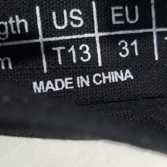 CLASSIC ALPARGATAS TODDLERS BLACK CANVAS SHOES Sizes T 11 & T 13 NEW - Picture 7 of 8